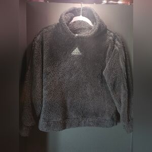 Adidas Black Sherpa Pullover Hoodie